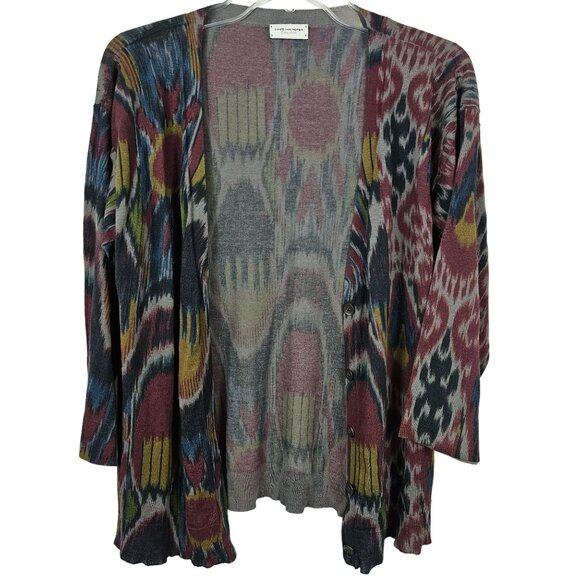 Dries Van Noten XS Cardigan Linen Cotton Button Front Multicolor Layering Piece - Picture 8 of 16